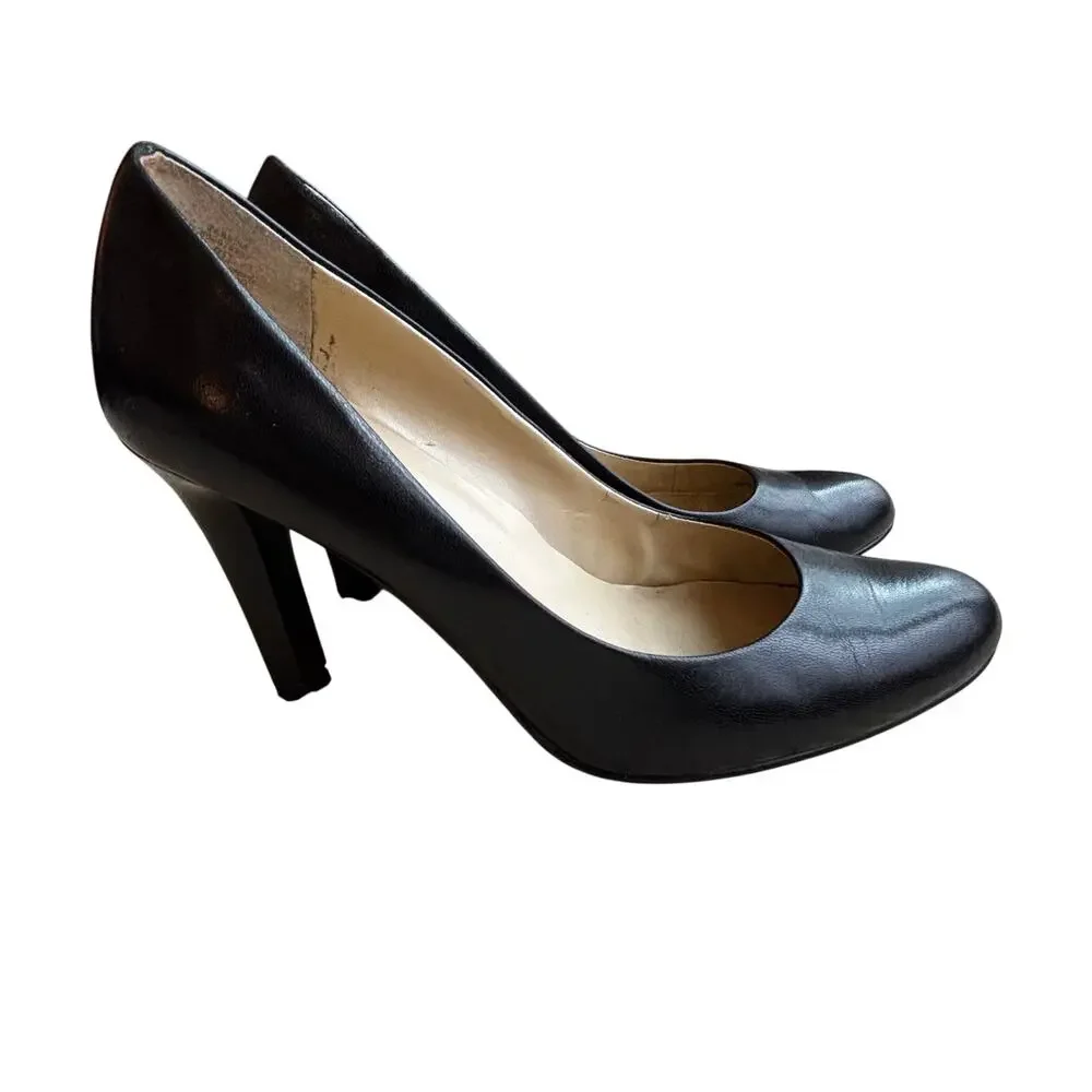 Lauren Ralph Lauren Zabrina black leather pumps size 8B classic career shoes